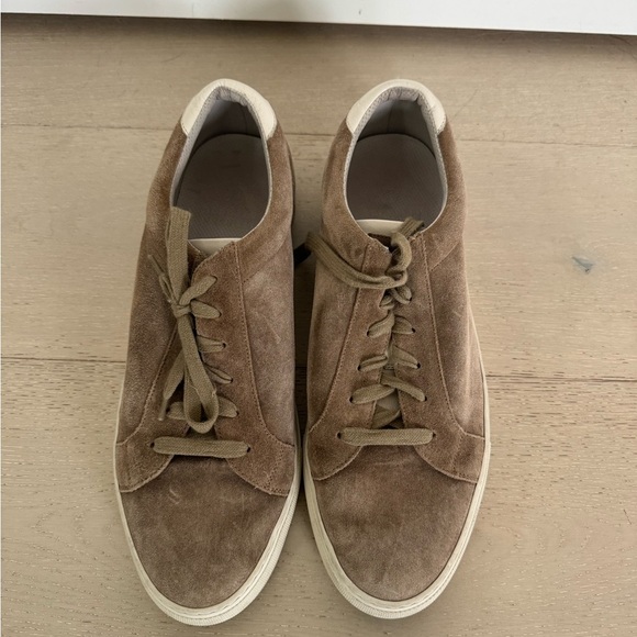 Brunello Cucinelli suede leather shoes sneakers excellent size 46/ 13 tan - Picture 3 of 9